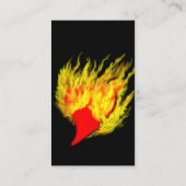 Herz in Flammen Visitenkarte (Rückseite)