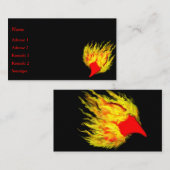 Herz in Flammen Visitenkarte (Vorne/Hinten)