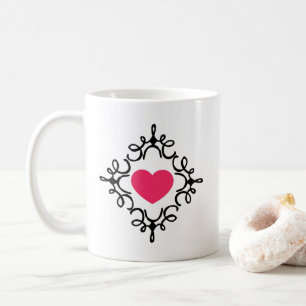 Herz in Frame Coffee Tasse