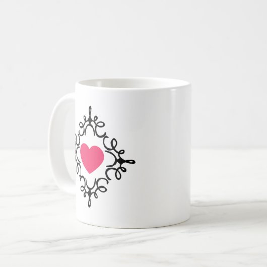 Herz in Frame Coffee Tasse (Vorderseite Links)