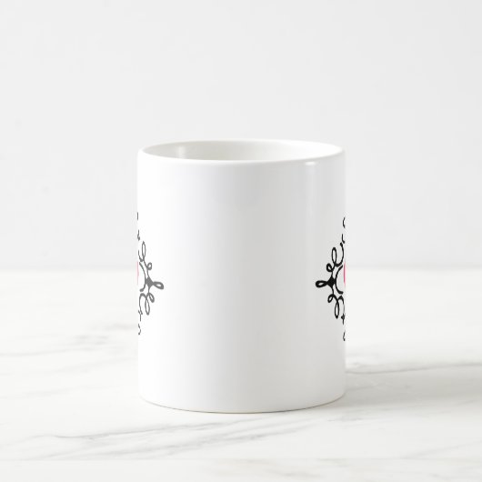 Herz in Frame Coffee Tasse (Mittel)