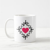 Herz in Frame Coffee Tasse (Links)
