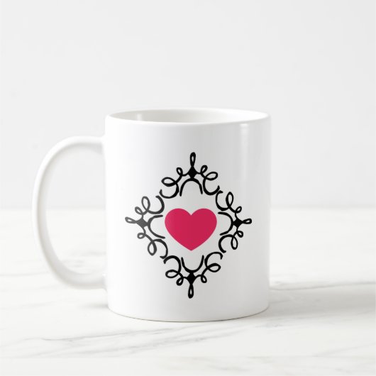 Herz in Frame Coffee Tasse (Links)