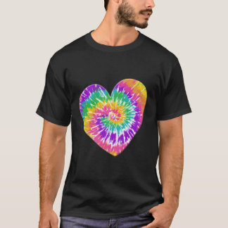 Herz in Gefärbte Krawatte T-Shirt