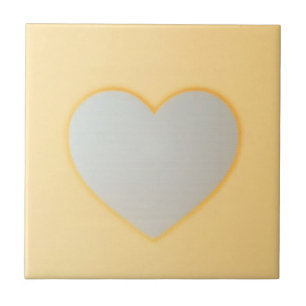 Herz in gelbem Set - Muster 1 Fliese