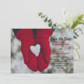 Herz in Händen Ankündigung Datum freihalten (Stehend Vorderseite)