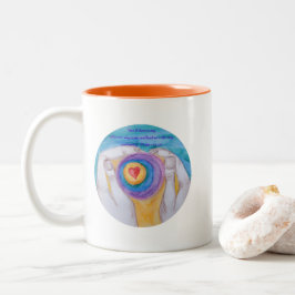Herz in Händen Cir Ps 139:24, dig signiert, betite Zweifarbige Tasse