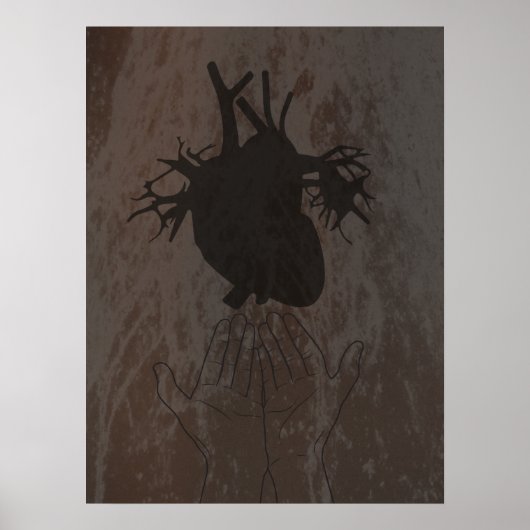 Herz in Händen, Organspenderplakat Poster (Vorne)