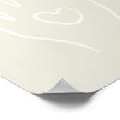 Herz in Handkunstdruck - Eggshell Poster (Ecke)