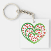 Herz in Herz-Schlüsselanhänger Schlüsselanhänger (Vorderseite)
