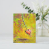 Herz in Motion - lustige zeitgenössische Malkunst Postkarte (Stehend Vorderseite)