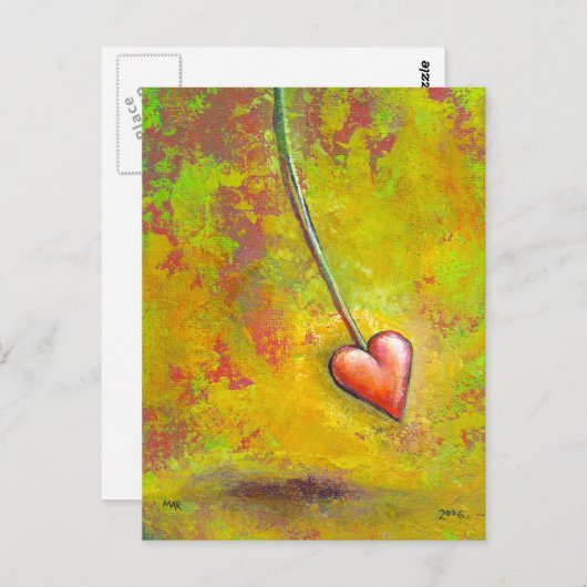 Herz in Motion - lustige zeitgenössische Malkunst Postkarte (Vorne/Hinten)