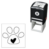 Herz in Paw Hund Liebe Briefmarke Permastempel (Beispiel)