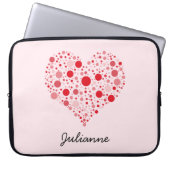 Herz in Punkten Laptopschutzhülle (Vorderseite)