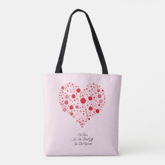 Herz in Punkten Tasche
