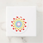 Herz in Regenbogenfarbe Geschenkanhänger (Beispiel)