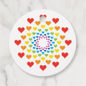 Herz in Regenbogenfarbe Geschenkanhänger (Vorderseite)