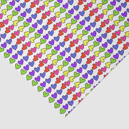 Herz in Regenbogenfarben Seidenpapier (Ausschnitt)