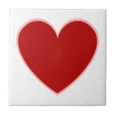Herz in Rosa und Rot - oder wählen Sie Ihre eigene Fliese (Vorderseite)