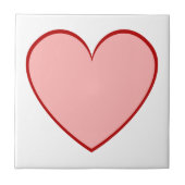 Herz in Rosa und Rot - oder wählen Sie Ihre eigene Fliese (Vorderseite)