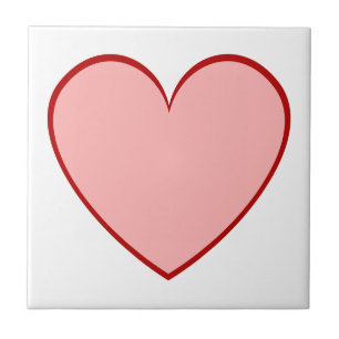 Herz in Rosa und Rot - oder wählen Sie Ihre eigene Fliese