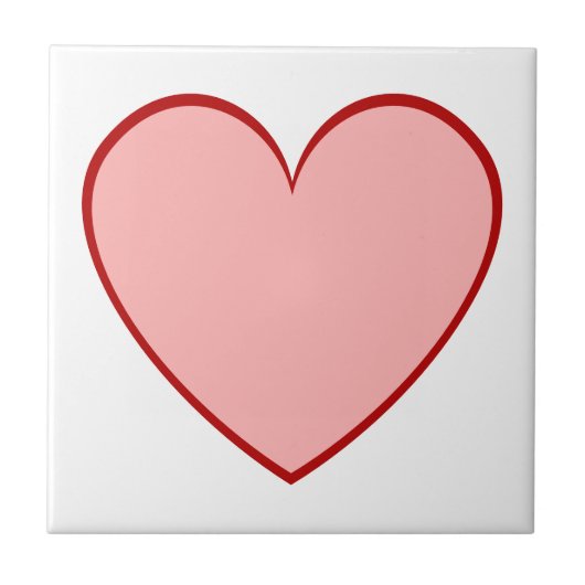 Herz in Rosa und Rot - oder wählen Sie Ihre eigene Fliese (Vorderseite)