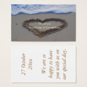 Herz in Sand Danke, Geschenk Tag (Vorne & Hinten)