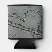 Herz in Sand Dosenkühler (Rückseite)