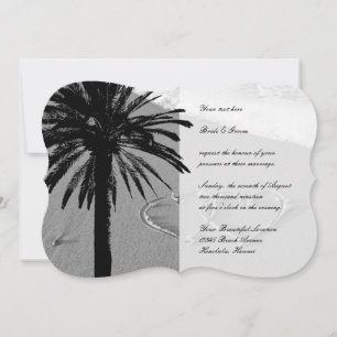 Herz in Sand Tropical Strand Hochzeit Einladungen