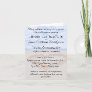 Herz in Sand Wedding Couple Einladung