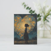 Herz in Sky AI generiert Kunst Postkarte (Stehend Vorderseite)