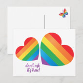 Herz in Stolzfarben Postkarte (Vorne/Hinten)