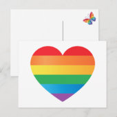 Herz in Stolzfarben Postkarte (Vorne/Hinten)