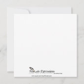 Herz in weißem Silber Einladung Hochzeit (Rückseite)