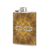 Herz Infinity Gold Silver Flachmann (Links)