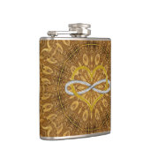 Herz Infinity Gold Silver Flachmann (Rechts)
