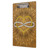 Herz Infinity Gold Silver Klemmbrett (Links)