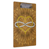 Herz Infinity Gold Silver Klemmbrett (Rechts)