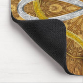 Herz Infinity Gold Silver Mousepad (Ecke)