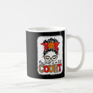 Herz ist auf diesem Basketball-Leoparden-Court Bas Kaffeetasse