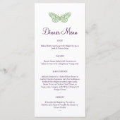 Herz ist ein "Flutter Menu" in grün Menükarte (Vorderseite)