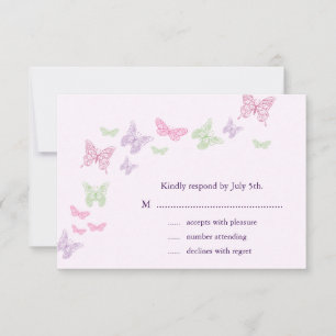 Herz ist ein Flutter-UAWG (lila) RSVP Karte