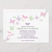 Herz ist eine Flutter Hochzeit Einladung (Vorne/Hinten)