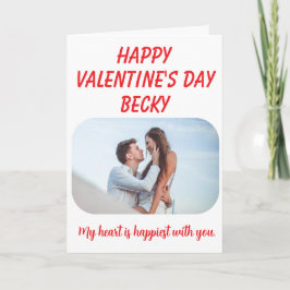 Herz ist Glücklichste - Valentinstag Karte