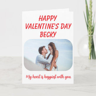 Herz ist Glücklichste - Valentinstag Karte