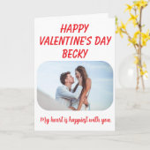 Herz ist Glücklichste - Valentinstag Karte (Gelbe Blume)