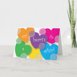 Herz ist in einem Whirlpool Feiertagskarte