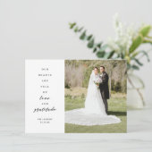 Herz ist voll zwei Foto Hochzeit Danke Karte (Stehend Vorderseite)