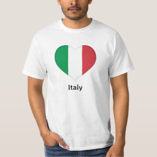 Herz - Italien - Flagge T-Shirt