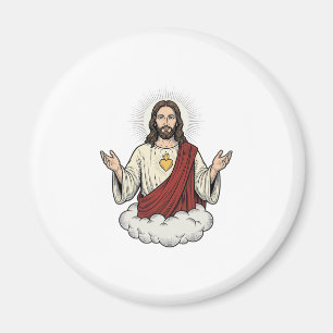 Herz-Jesu-Andachtsmotiv Vintage-Stich-Design_1 Magnet